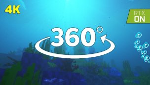 360 度海底世界 Minecraft 4K 虚拟现实视频 RTX ON