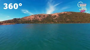 布特林特国家公园阿尔巴尼亚亚得里亚海小径上的美丽自然  VR 360
