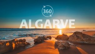 covid 葡萄牙欧洲 360 VR 视频期间的阿尔加维海滩