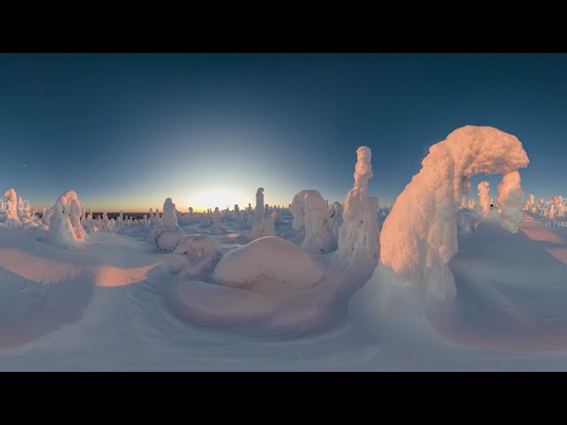 Trip to Winter Lapland Finland 360 video in 8K