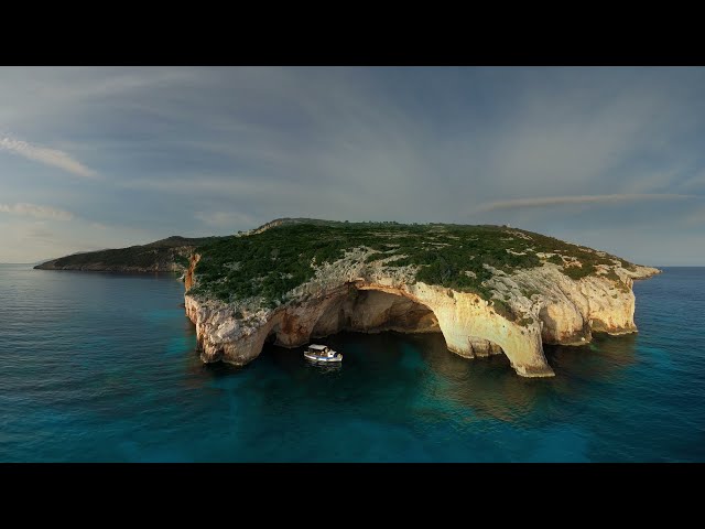 Zakynthos Island Greece Aerial 360 video in 8K Relax video