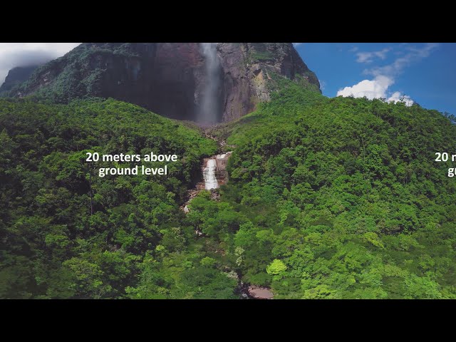 360 Angel Falls Venezuela Aerial 8K video