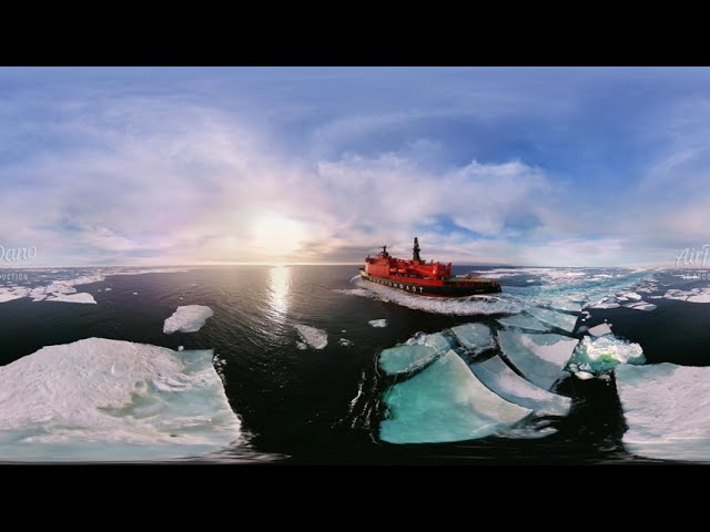 Trip to the North Pole Aerial 360 video in 12K