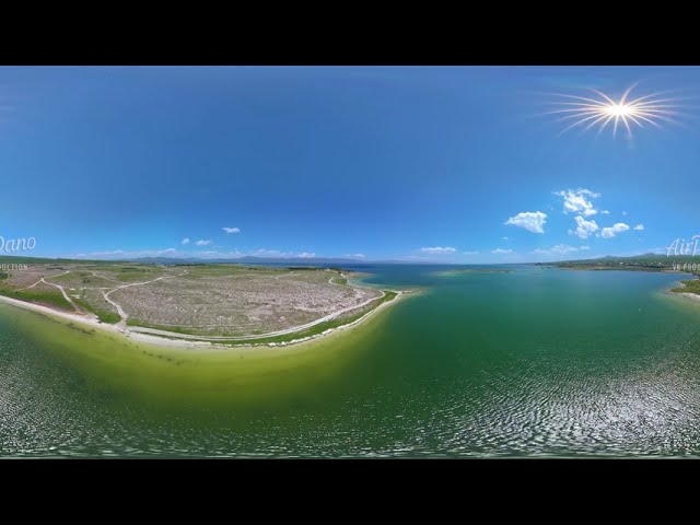 Sevan Lake Sevanavank Monastery Armenia Aerial 360 video in 8K Virtual travel