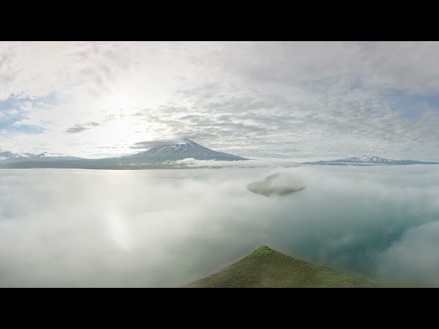 Journey through fog and clouds Aerial 360 video in 12K Relax video