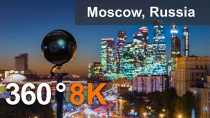 莫斯科市中心俄罗斯 8K 360 游戏中时光倒流