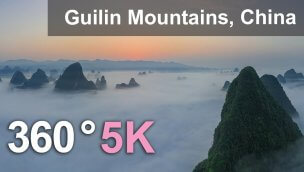 桂林山中国空中 360 视频 5K