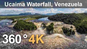 360 Canaima Lagoon 委内瑞拉第一部分 Ucaima 瀑布 4K 航拍视频