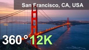 美国旧金山 12K 空中 360 度视频
