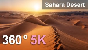撒哈拉沙漠阿尔及利亚空中 360 视频 5K