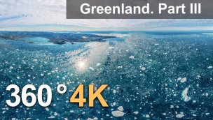 格陵兰岛 360 度景观第三部分 4 航拍视频