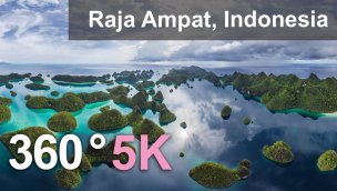 360 Raja Ampat 群岛印度尼西亚 5K 航拍视频
