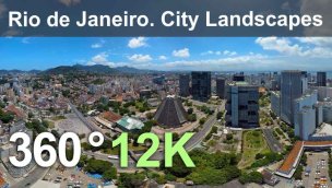 里约热内卢城市景观 12K 空中 360 度视频