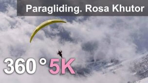 自由式滑翔伞 Rosa Khutor 俄罗斯 5K 空中 360 视频