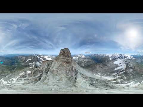 Matterhorn Mountain Alps Switzerland Aerial 360 video in 12K