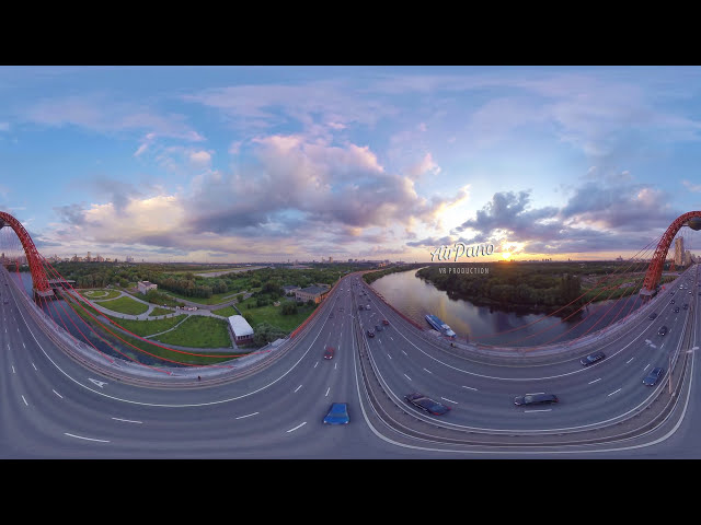 360 Zhivopisniy Bridge Moscow 4 aerial video图3