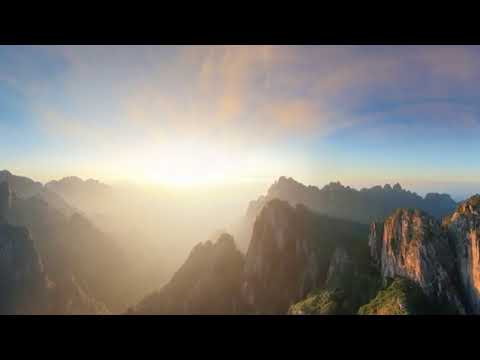 Huangshan mountains China Virtual travel Aerial 360 video in 12K