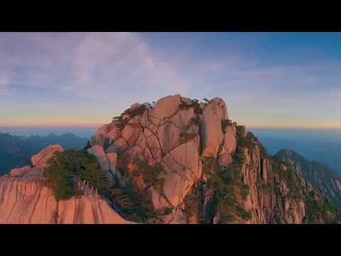 Huangshan mountains China Virtual travel Aerial 360 video in 12K