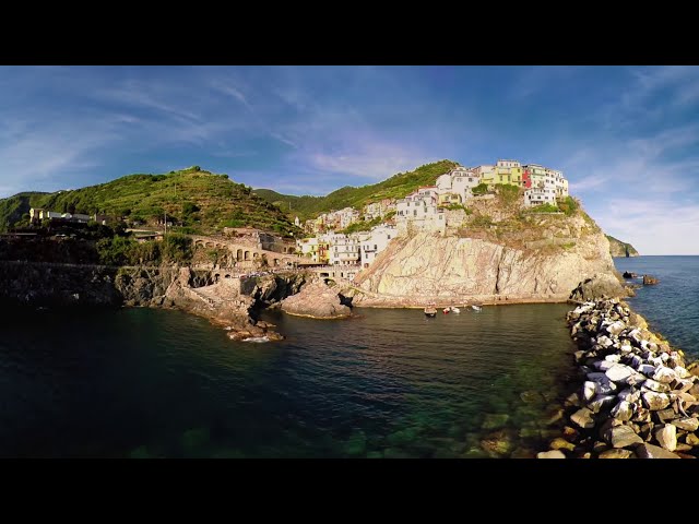 360 Cinque Terre Italy 4K aerial video图2