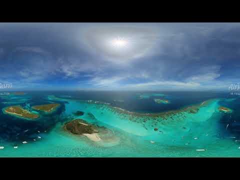 Trip to the Caribbean Aerial  underwater 360 video in 8K