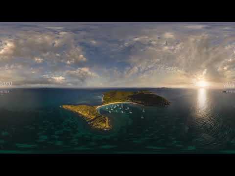 Trip to the Caribbean Aerial  underwater 360 video in 8K
