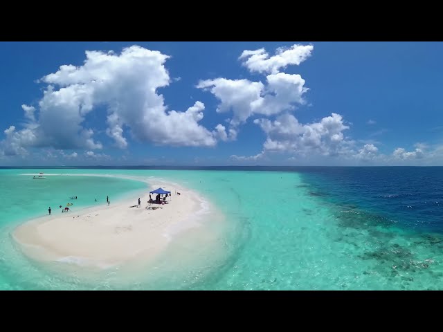 Maldives Above and below the sea Aerial and underwater 360 video in 8K Virtual travel
