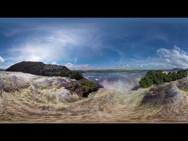 360 Canaima Lagoon Venezuela Part I Ucaima Waterfall 4K aerial video图2