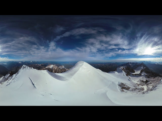 Three peaks of Mont Blanc 360 video over Mont Blanc peak图2