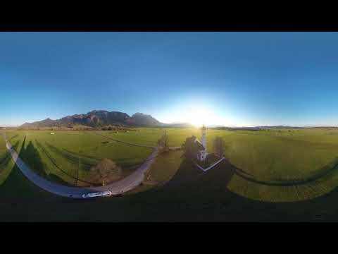Neuschwanstein Castle Germany Aerial 360 video in 5K