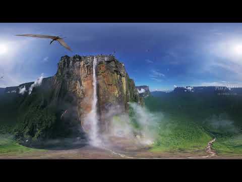 360 video Angel Falls millions of years ago 4K aerial video图1