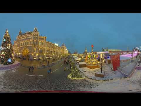 2019 New Year Illumination in Moscow Russia 8K 360 video图1