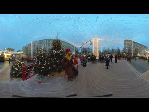 2019 New Year Illumination in Moscow Russia 8K 360 video图2