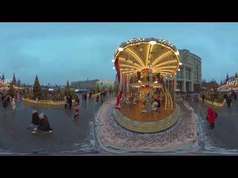 2019 New Year Illumination in Moscow Russia 8K 360 video图3