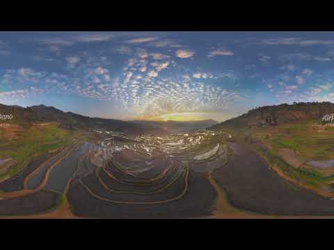 Yuanyang Hani Rice Terraces China Aerial 360 video in 8K