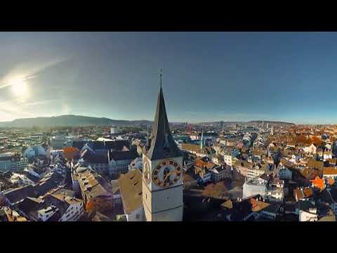 Zurich Switzerland Aerial 360 video in 4K Virtual travel图2