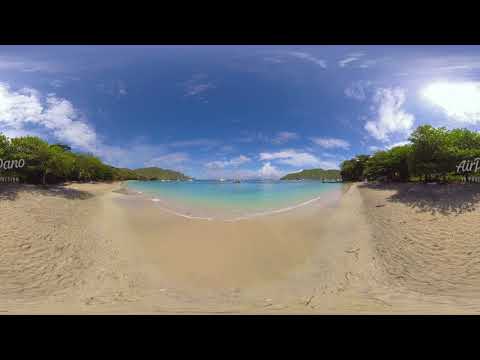 Caribbean Paradise Tropical Beach Relaxation 360 video in 8K