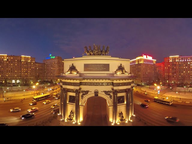 360 video of Moscow Capital of Russia from above 4K aerial video图1