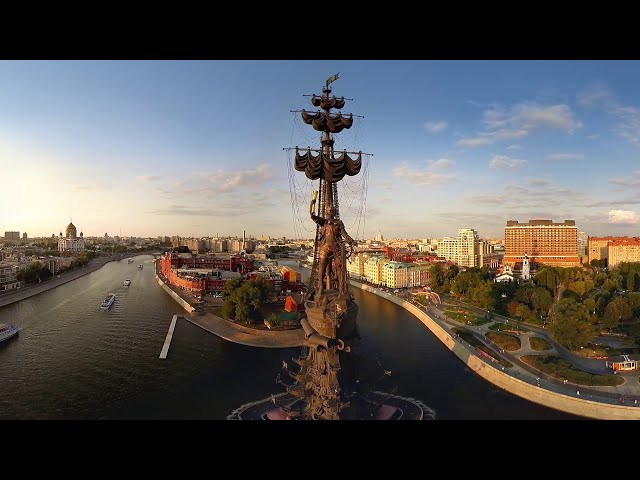 360 video of Moscow Capital of Russia from above 4K aerial video图2