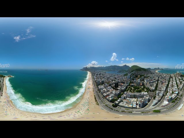 Beaches of Rio de Janeiro Brazil Copacabana Ipanema Leblon and Tijuca Aerial 360 video in 12K图1