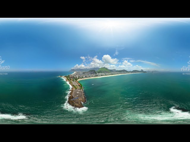 Beaches of Rio de Janeiro Brazil Copacabana Ipanema Leblon and Tijuca Aerial 360 video in 12K图2