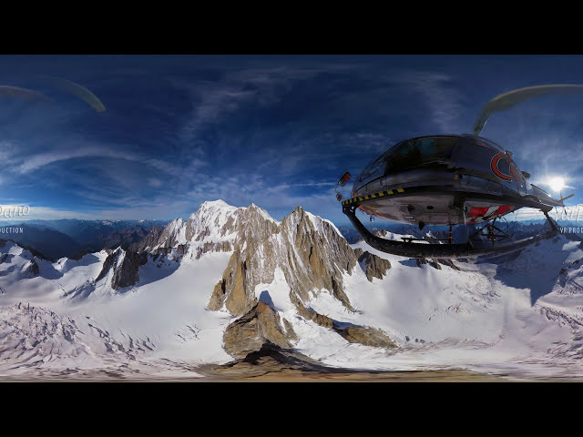 Three peaks of Mont Blanc 360 video over Mont Blanc du Tacul图1