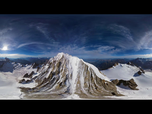Three peaks of Mont Blanc 360 video over Mont Blanc du Tacul图2