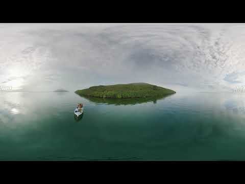 Kronotsky Nature Reserve Kamchatka Russia Aerial 360 video in 12K