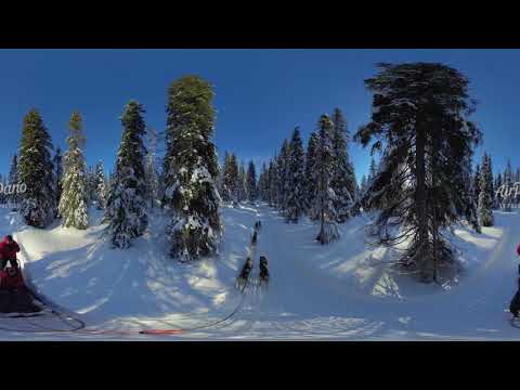 Snowy Fairytale Lapland Finland Aerial 360 video in 12K