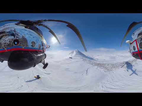 Snow Valley Freeride in Kamchatka Russia 360 video in 5K