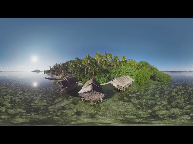 360 Raja Ampat archipelago Indonesia 5K aerial video图2