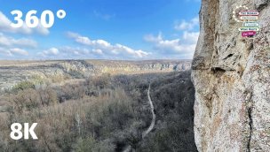 保加利亚多瑙河小道上伊万诺沃鲁塞的岩石休恩教堂-VR3608k