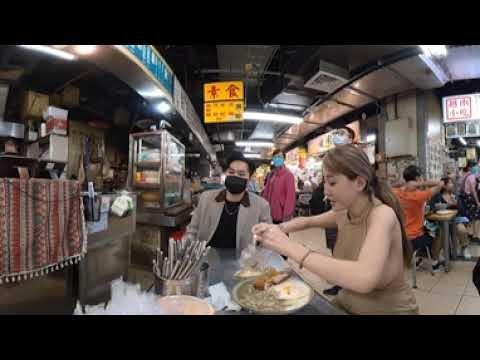 瘋狂的台灣市場晚餐360拍攝請自行滑動螢幕疯狂的台湾市场餐饮VR360MakanPasarTaiwanGila台湾市場食事图