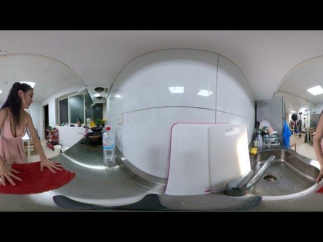 5公里霏霏值日生下班廚房清潔VR360厨房清洁pembersihandapur環景拍攝請自行滑動图