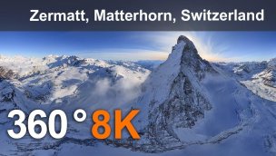 瑞士马特洪峰采尔马特8K空中360视频